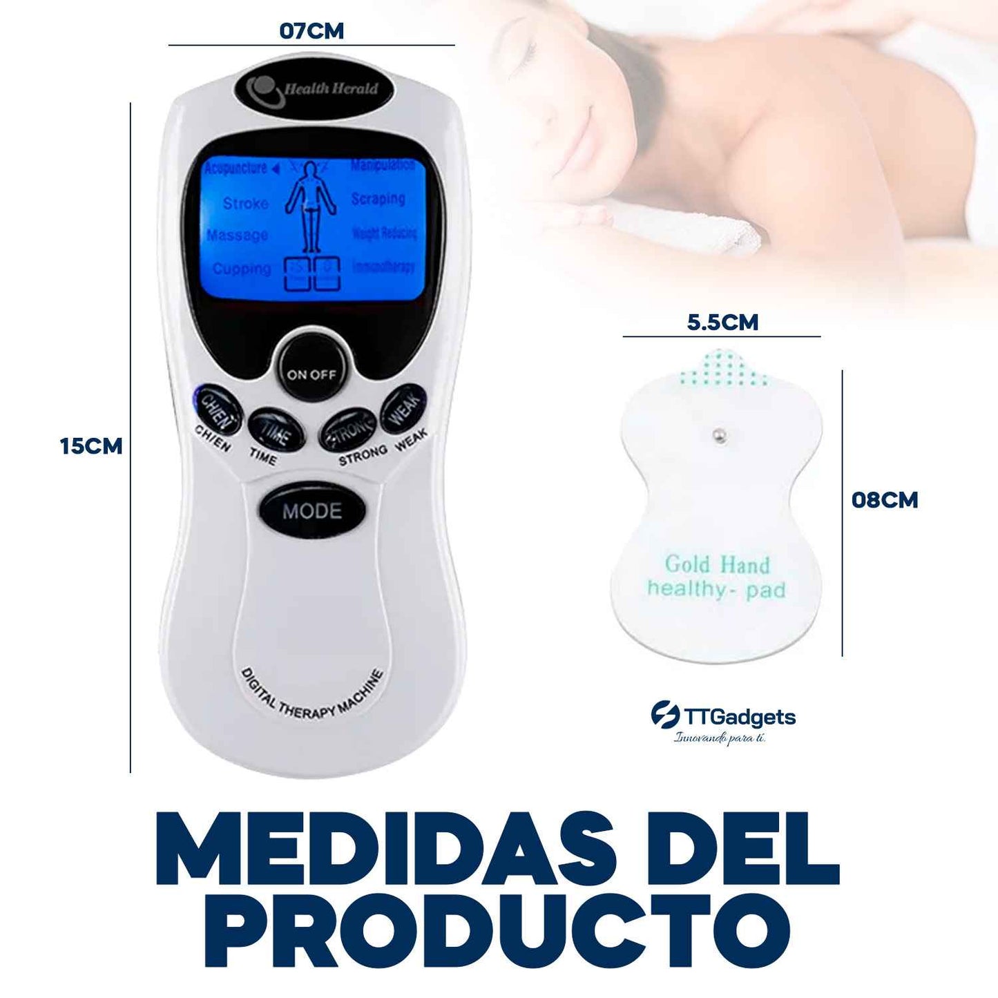 Electro estimulador – Relajación instantánea con pulsos inteligentes