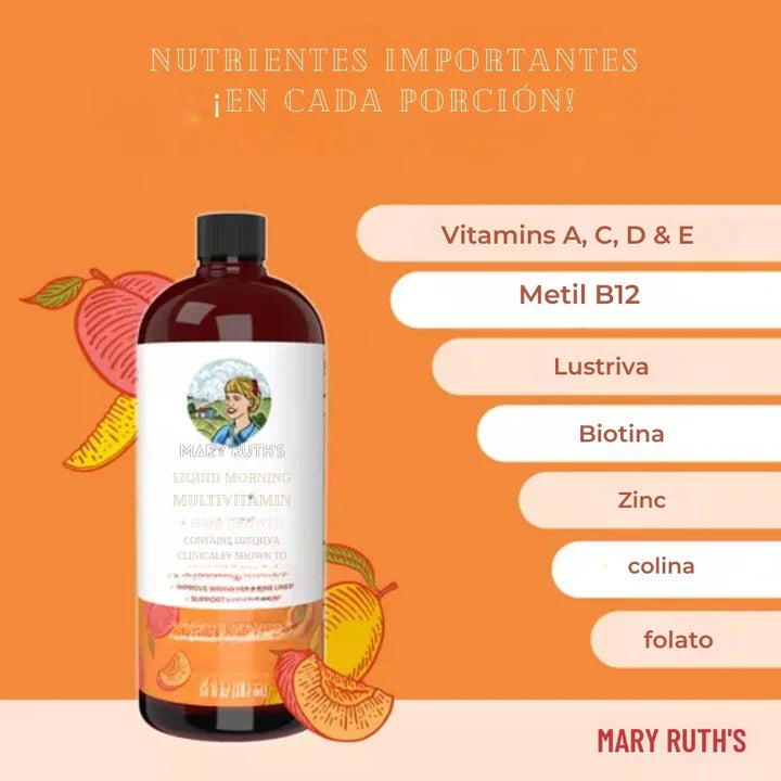 Multivitamina Para El Crecimiento Del Cabello con lustriva - MARYRUTH'S™ 💇♀️✨