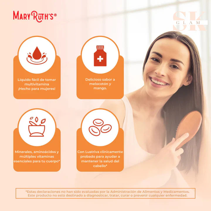 Multivitamina Para El Crecimiento Del Cabello con lustriva - MARYRUTH'S™ 💇♀️✨