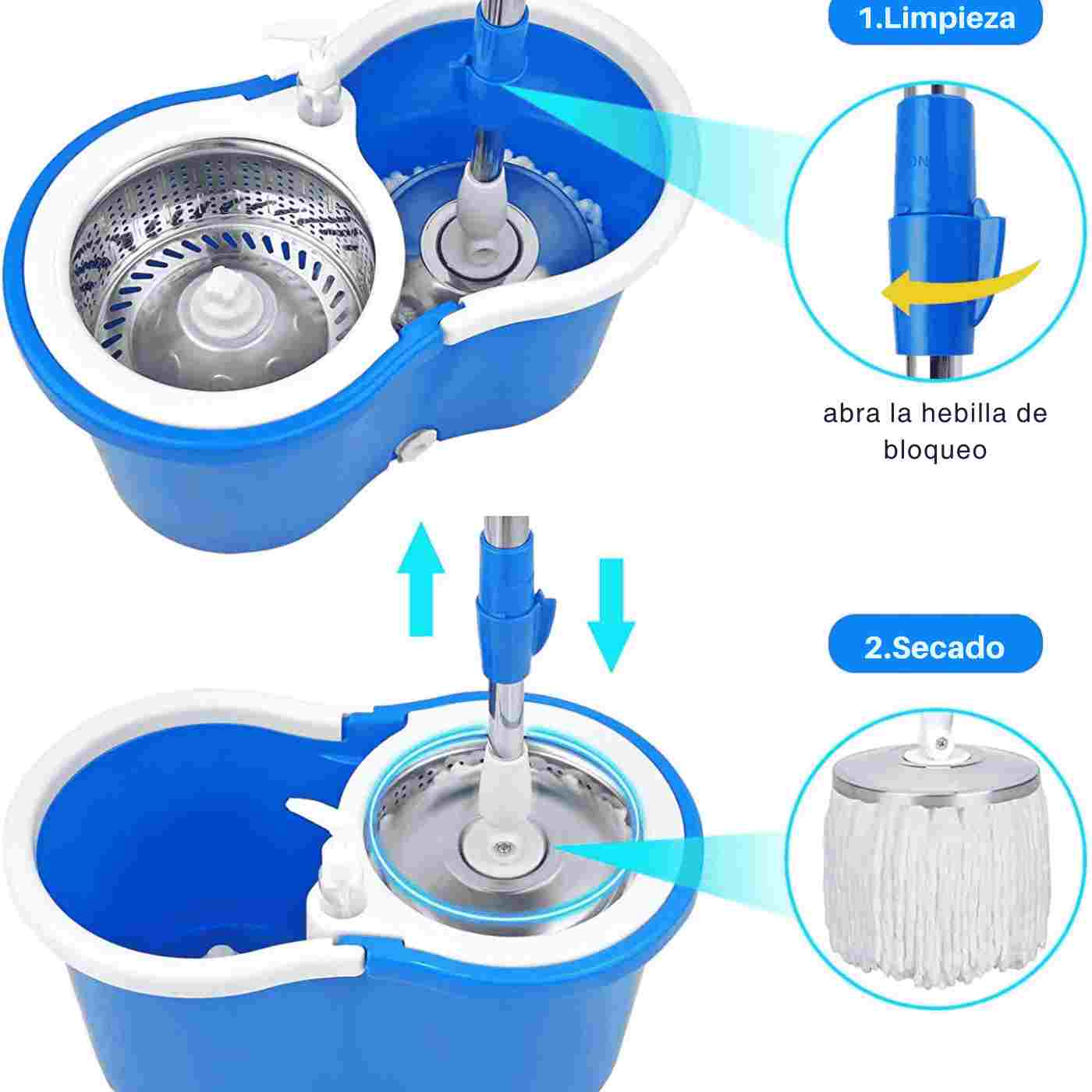 UltraClean 360® – Destaca la limpieza total y el sistema giratorio.