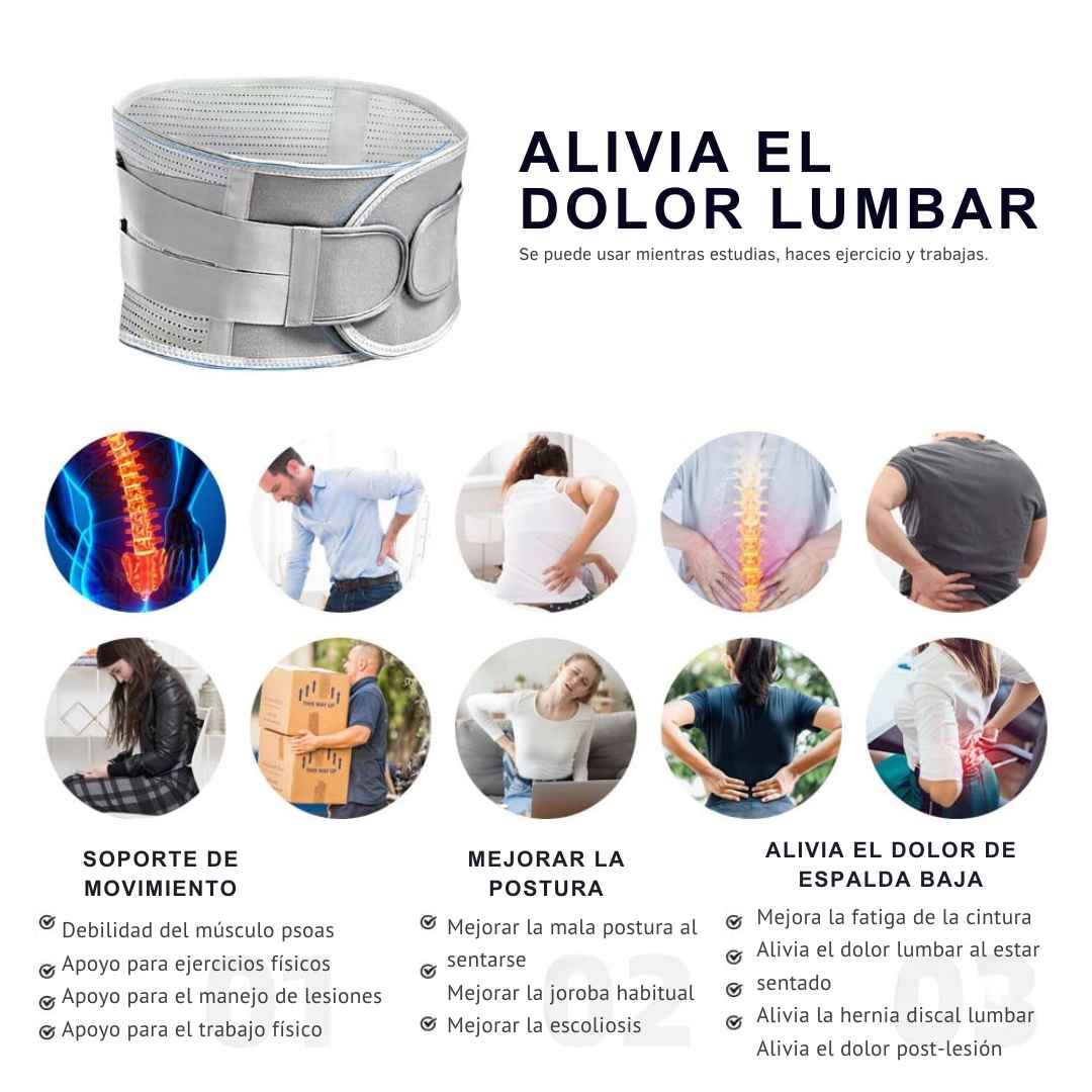 LumbarGuard™ – Soporte lumbar médico con compresión avanzada