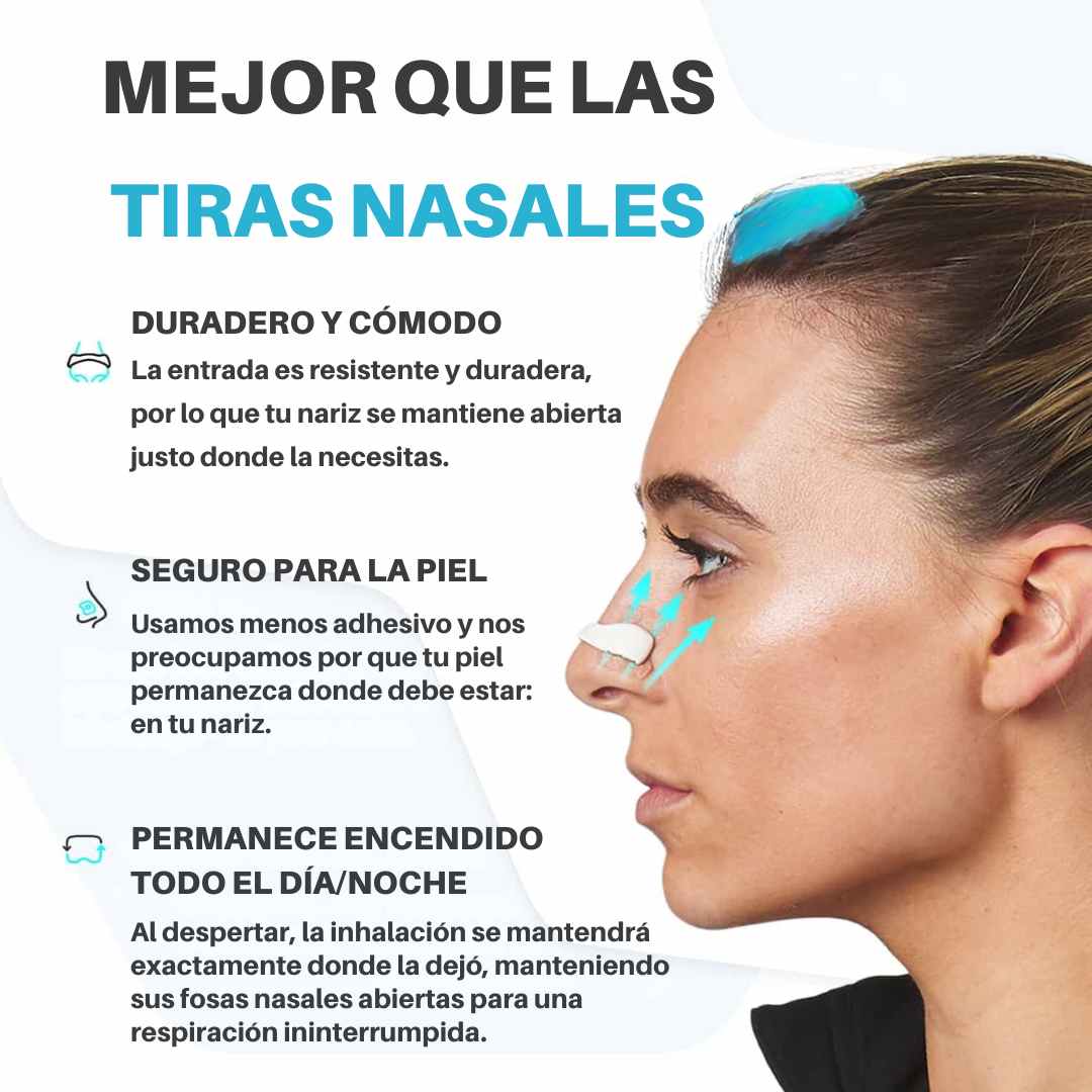 Intake™ – Tiras Magnéticas Nasales para Respirar Mejor y Dormir Profundamente