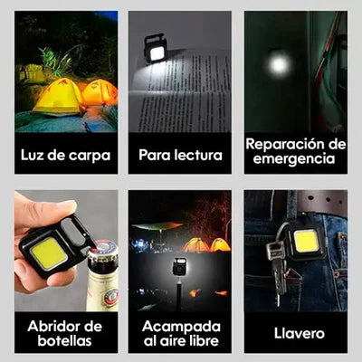 MINI LINTERNA LLAVERO 2X1