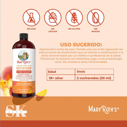 Multivitamina Para El Crecimiento Del Cabello con lustriva - MARYRUTH'S™ 💇‍♀️✨