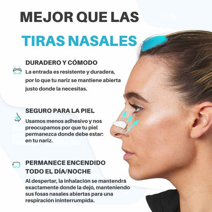 Intake™ – Tiras Magnéticas Nasales para Respirar Mejor y Dormir Profundamente